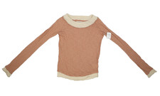 Free People We The Free Sweater Womens Medium Latte Combo Brown Long Sleeve Boho