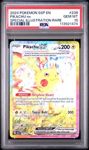 PSA10 PIKACHU EX ULTRA RARE 2連番 2024 Pokemon Ssp En-surging Sparks 219 Pikachu Ex Ultra Rare