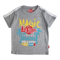Jungen T-Shirt Kurzarm Baumwolle Grau 8 Jahre Lee Cooper Modell-Nr