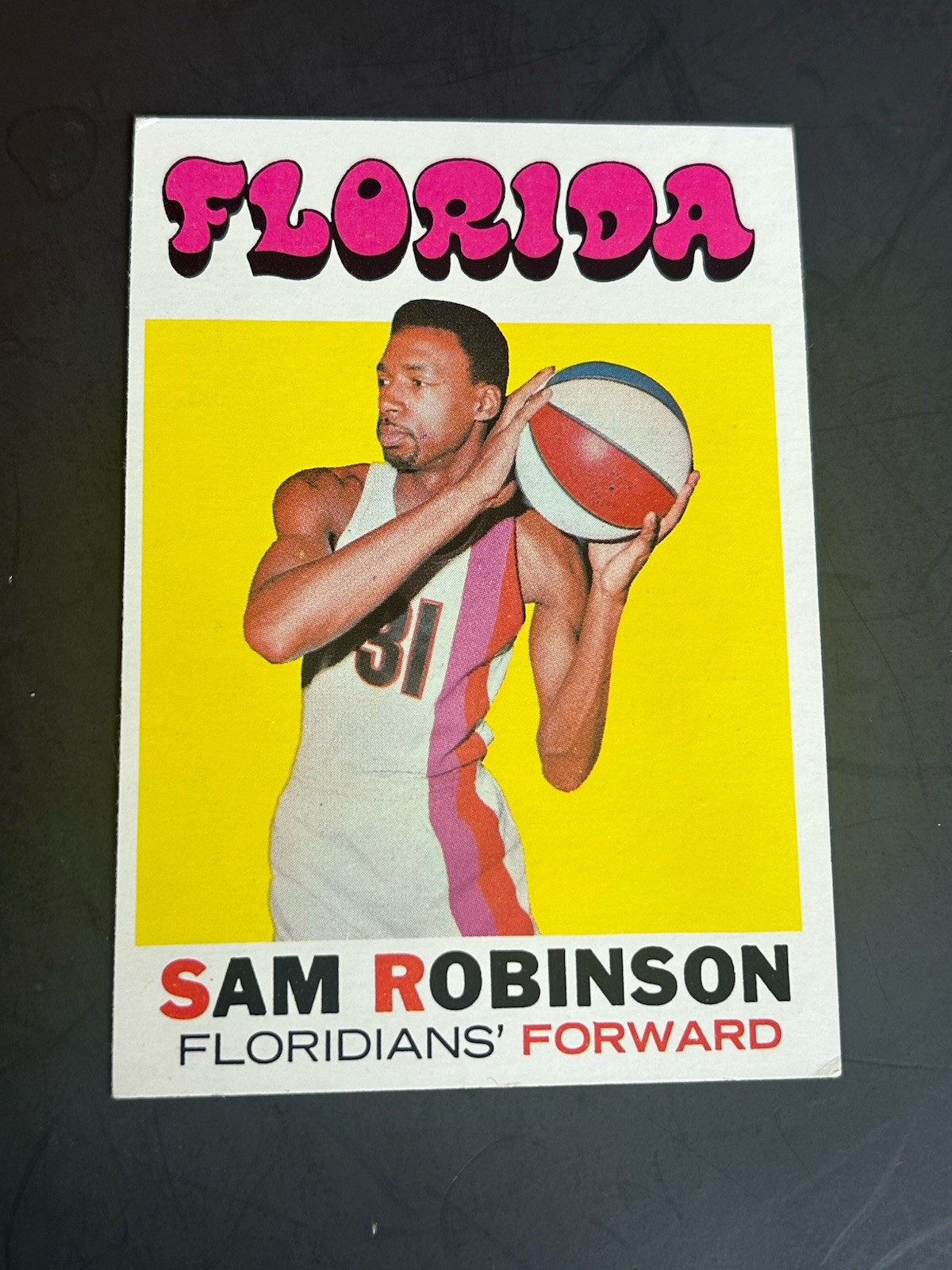 1971-72 Topps Basketball #184 Sam Robinson EX/EX+ Floridians Long Beach St ABA