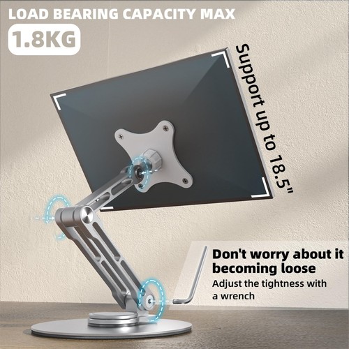 WEARSON 75mm VESA Mount Monitor Stand - Foldable Small Monitor Stand for10 13... - 第 5/7 張圖片