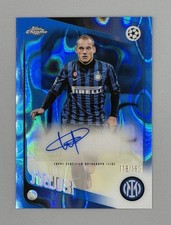 2025-26 Topps Chrome Uefa Wesley Sneijder Auto #CLA-WS Blue Refractor 118/150
