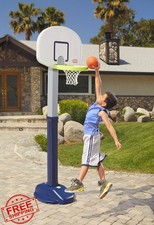 Little Tikes Adjust Jam Pro Basketball Hoop Set Blue