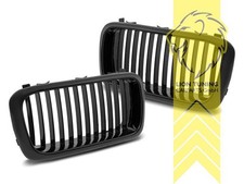 Grill Sportgrill K�hlergrill f�r BMW E38 schwarz gl�nzend
