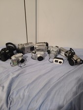 Olympus Nikon Sharp JVC Vivitar Digital camera lot untested/for parts 9 cameras!
