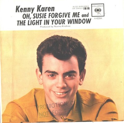 KENNY KARE-ALTERNATE TITLE PICTURE SLEEVE ONLY-(OH, SUSIE FORGIVE ME)--PS--PIC--