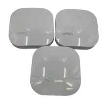 LOT OF 3 eero Pro B010001 2nd Gen Tri-Band Mesh Router - White #UM7656 (AR)