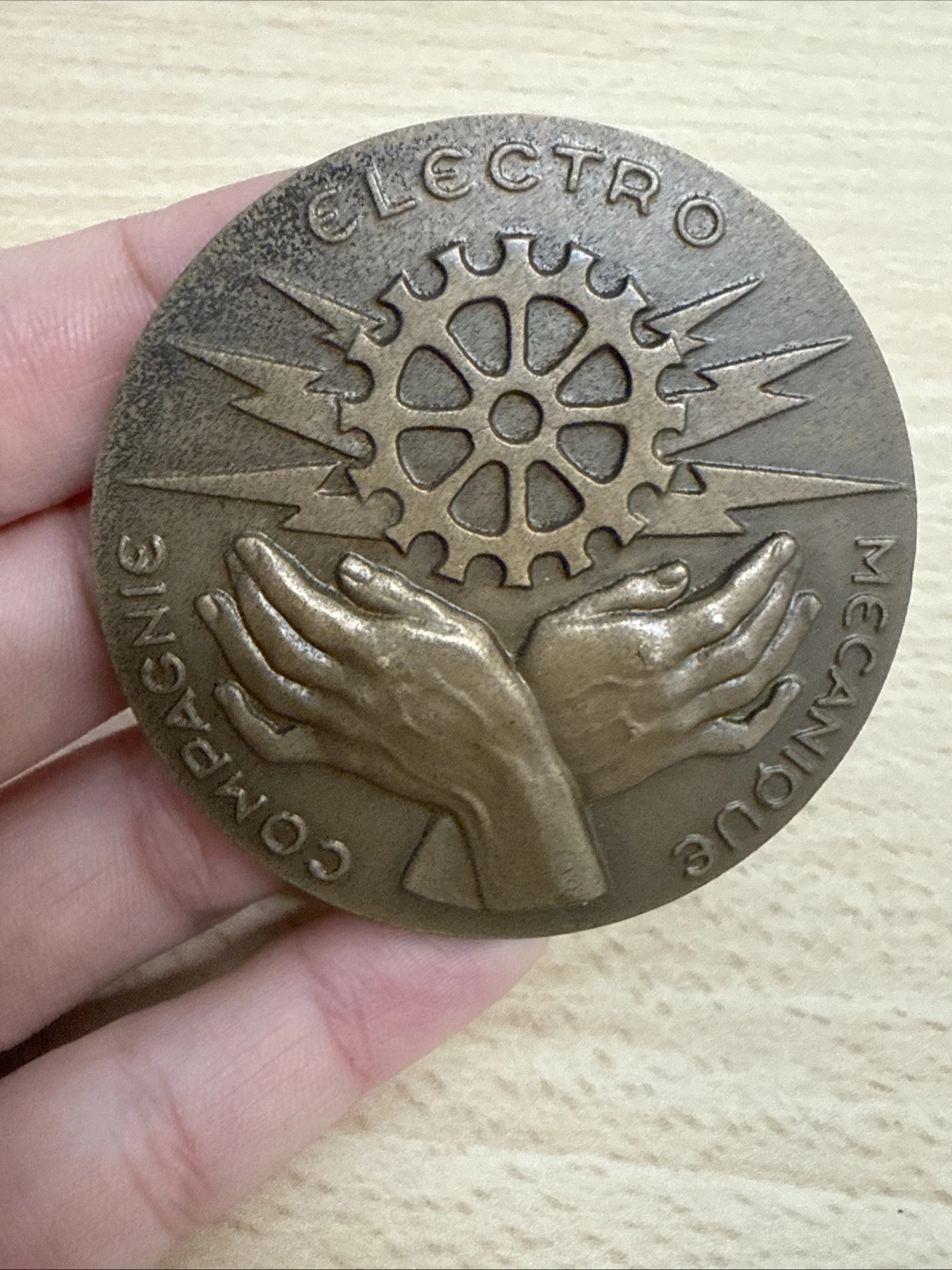 Médaille Compagnie Électro Mécanique En Bronze 1970