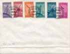 Italy Republic 1947 Envelope with Airmail Radio Complete Series FDC