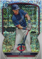 2023 Bowman Chrome Prospects Speckle Refractor #BCP-99 Yasser Mercedes /299