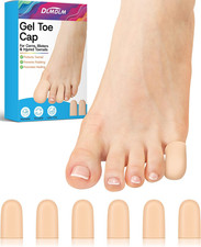 6 Pcs Gel Toe Cap Small Pinky Toe Protectors, Silicone Toe Covers Corn Pads f...
