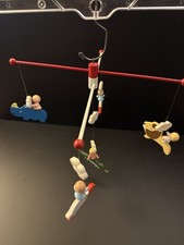 Vintage Original by IRMI Wood Baby Crib Mobile - Zoo - Hand Painted