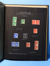 183 British Stamps 1935 - 1952  Edw. VIII Mint & Used Hinged Stamp Album #MSA
