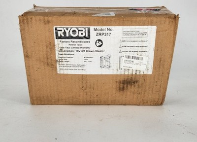 Ryobi ZRP317 Cordless 3/8 in. Crown Compression Stapler (RECONDITIONED)