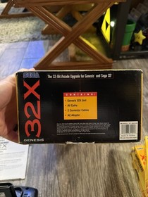 Sega Genesis 32X Console System Black with Box & 4 Boxed Games | TESTED!