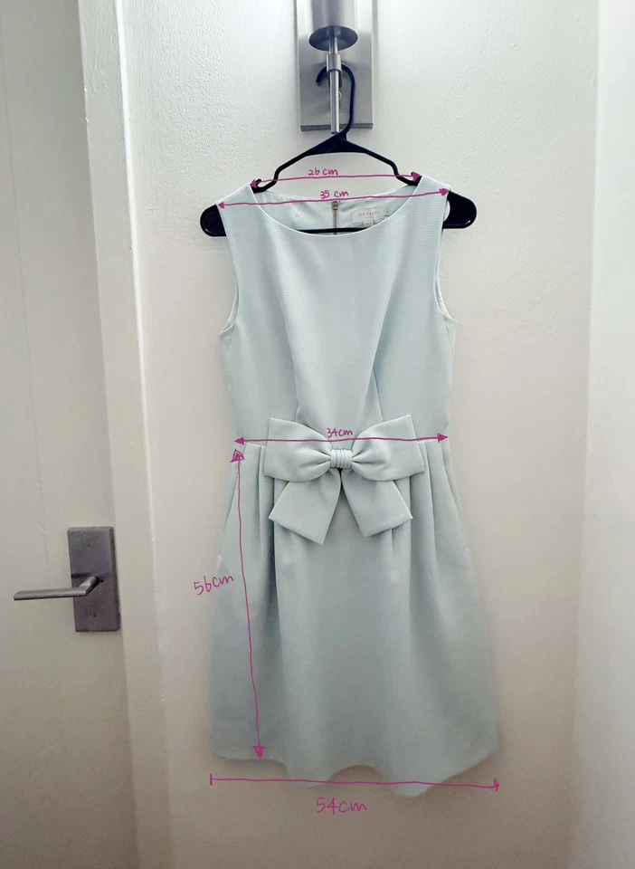 Vestido Ted Baker bebé azul con lazo talla 1 Foto 4 de 4