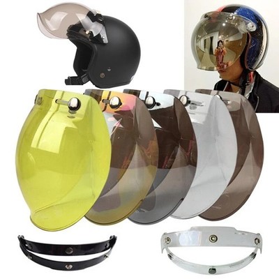 Motorcycle Helmet Bubble Visor Retro Sun Shield Replacement Lens 12 Colors