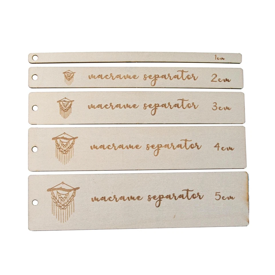 Séparateur de macramé en bois, 5 pièces, outil d'espacement, outil de motif - Photo 2/4