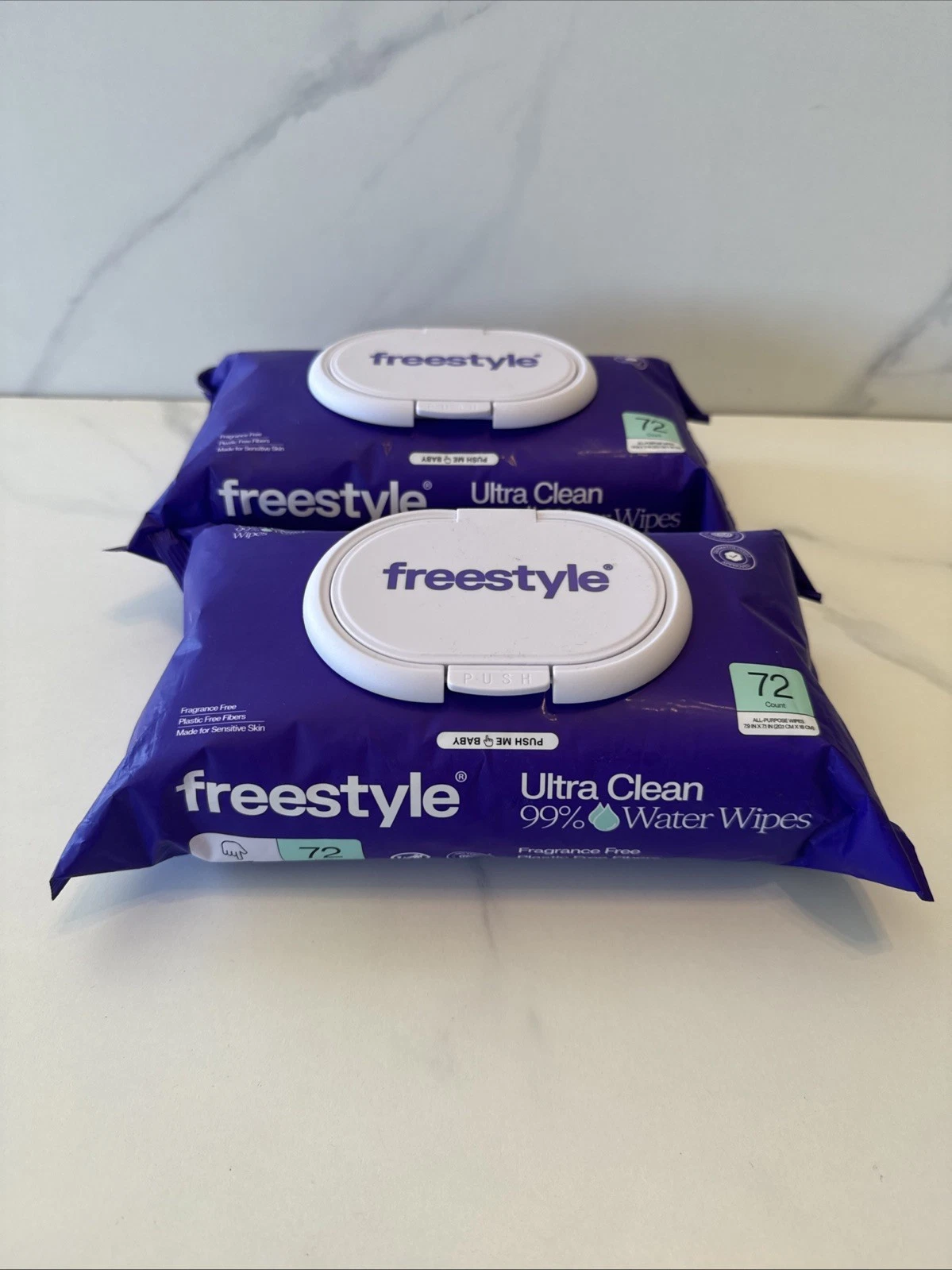 2-Pack Freestyle 99% Water Baby Wipes Ultra Clean Fragrance Free Sensitive Skin