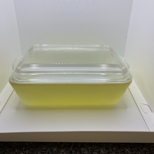 Vintage Pyrex Yellow #503-C Refrigerator Dish 1.5 Quart