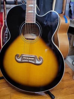 Epiphone J200 Studio Cutaway Acoustic Electric Guitar Sunburst