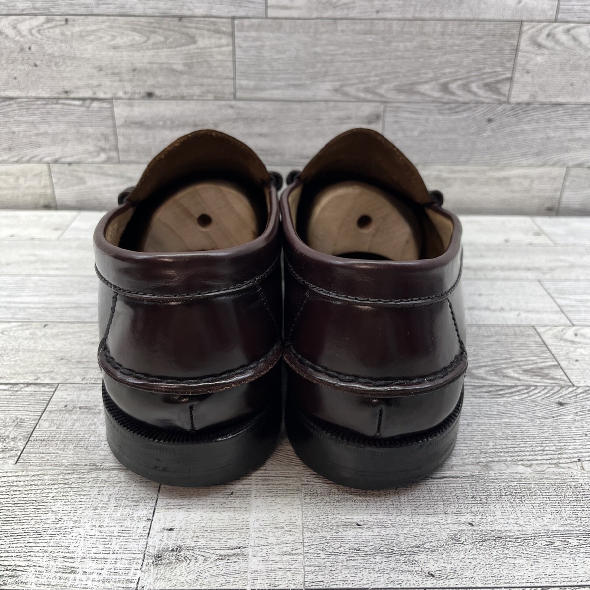 Florsheim Berkley Burgundy Leather Moc Toe Penny Loafer 