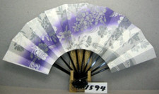Japanese Folding Fan KYOTO Sensu Dance Maiougi SAKURA Cherry blossom Purple 1594