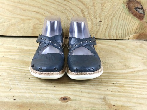 Rieker Shoes Womens 9 Blue Brown Leather Daisdoly Mary Janes Shoes - Picture 2 of 7