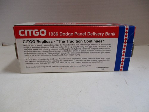 1936 Dodge Panel Delivery Bank Citgo 1995 Limited Edition #5269 6th in Series - Picture 13 of 16