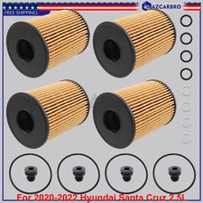 New 4x Oil Filter Pack w/ Seals Fits For 2021 Kia Optima Engine 2.5L 26350-2S000