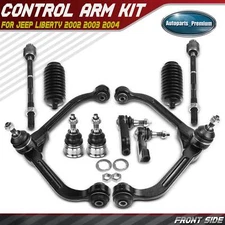 10x Front Upper Control Arm w/ Ball Joint Tie Rod End for Jeep Liberty 2002-2004