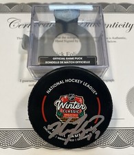 Nick Foligno Signed Winter Classic 24 Chicago Blackhawks Official Game Puck COA