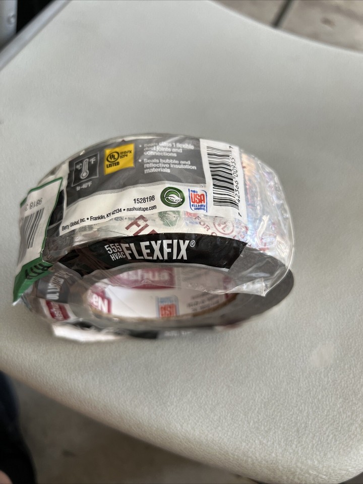 Nashua 1529786 Aluminum Black FlexFix Duct Tape 1.89 W in. x 120 L yd