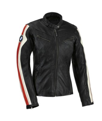 Women BMW Motorcycle Cowhide Leather Jacket Racing Motorbike Leather Jackets CE