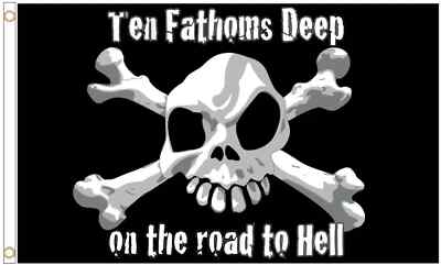 Pirate Ten Fathoms Deep 5'x3' Polyester Flagge