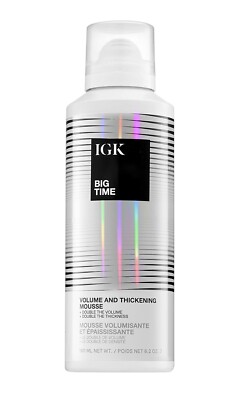 IGK Big Time Volume and Thickening Mousse, 6.2 oz 1 Pack