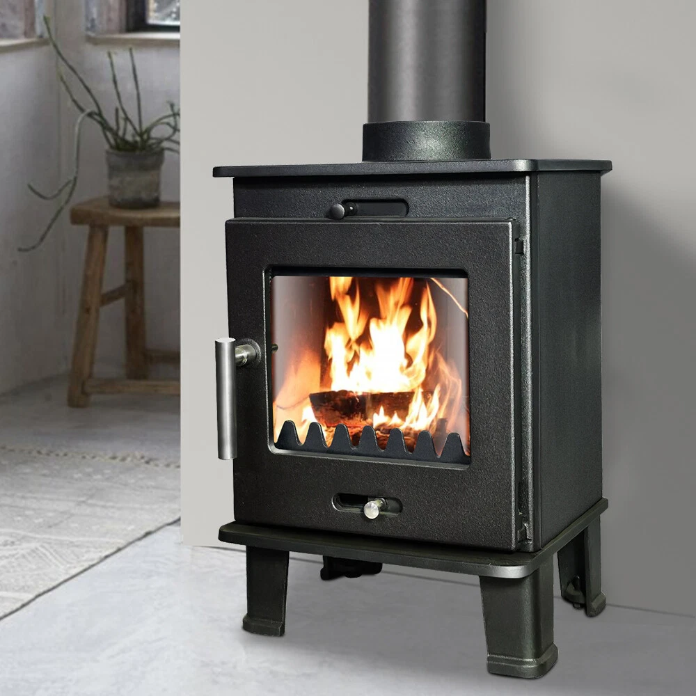 4.2KW Cast Iron Wood Burner Woodburning Stove Fireplace Defra Eco Design  Black | eBay