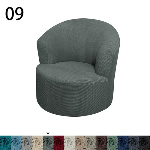 Drehstuhlbezug Stuhl Sofa Bezug rund für Wohnzimmer Schlafzimmer Büro - Bild 33 von 38