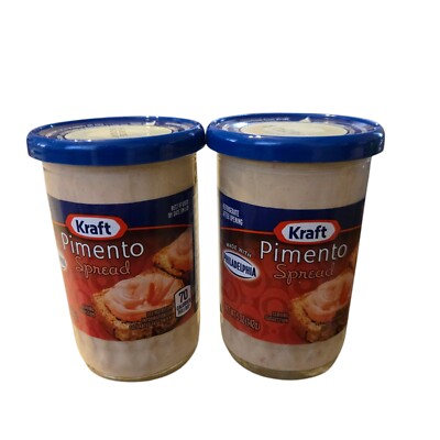 Lot of 2 Kraft Pimento Cheese Spread 5 oz Each Jar Best By 06/25 