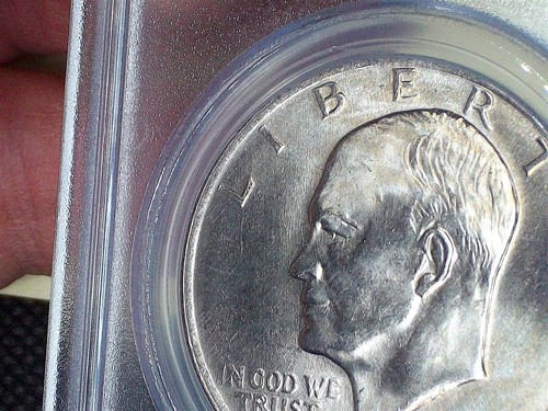 1971-D Eisenhower Ike Dollar Peg Leg Clash Hair Lip Talon Head PCGS MS65 #3241* - Picture 3 of 5