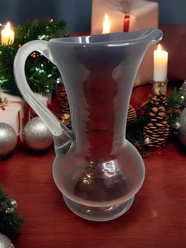 Vintage Bischoff Amethyst Glas Krug Pontil Scar SCHÖN mcm lila - Bild 1 von 4