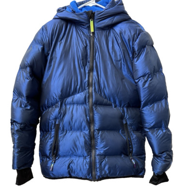 Champion Coat Womens Large Metallic Blue Puffer Jacket Hiking Skiing Brand New