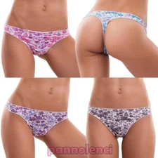 Women's Thong Panties Intimate Lingerie Floral Smooth String New 652