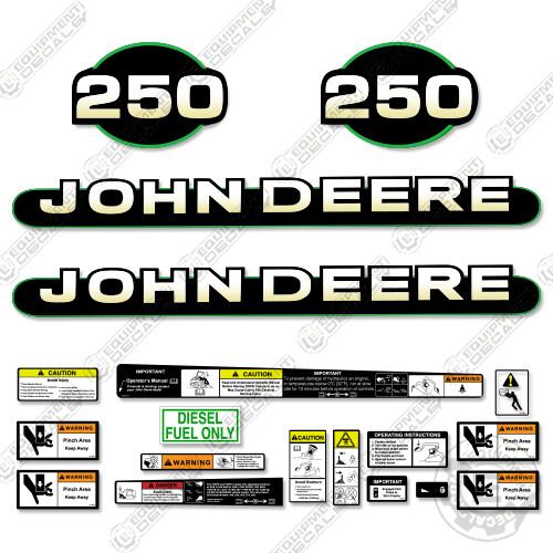 John Deere 250 Skid Steer Decal Kit Equipment Decals eBay