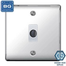 BG Nexus Decorative Light Switches & Sockets Polished Chrome White Inserts Range