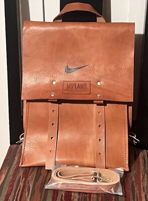 NEW NIKE GENUINE MIFLAND LEATHER BAG BACKPACK US USA MADE W 