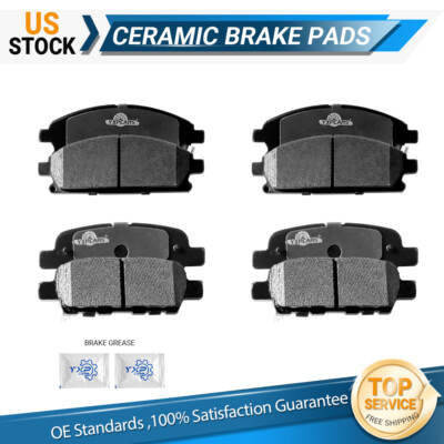 Front and Rear Disc Ceramic Brake Pads for 2005 2006 Nissan Quest X-Trail