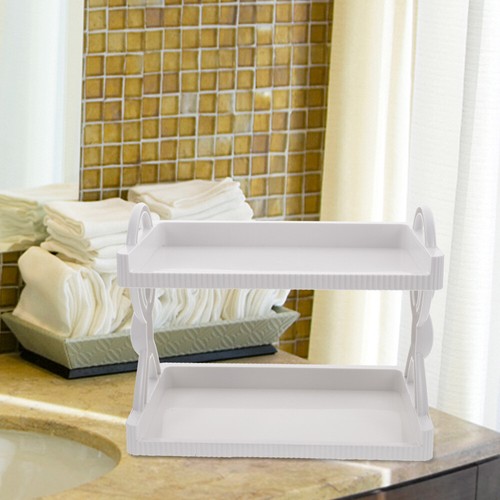 Mehrschichtiges Mehrzweck Dual Use Kosmetik Aufbewahrung Aufbewahrung Regal - Bild 4 von 12