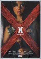 X - original movie poster - 23x33  - TI West , German A1 - Mia Goth - Pearl