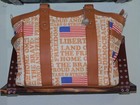 Bradford Exchange American Flag Bag ~ Song Lyrics & Words For Independence Day